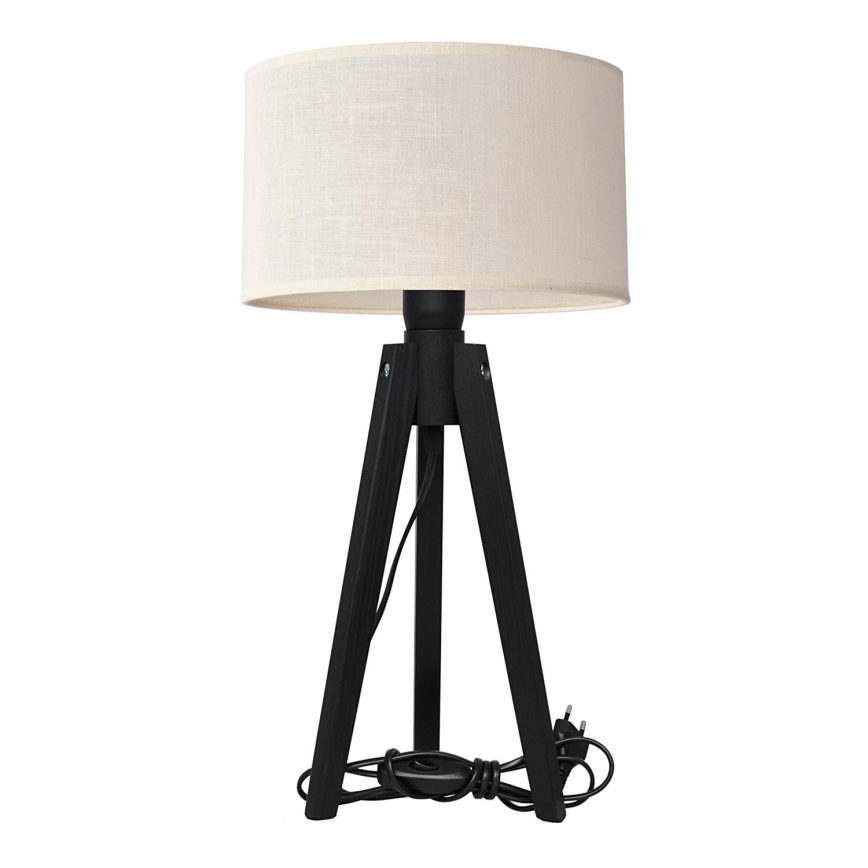 Candeeiro de mesa ALBA 1xE27/15W/230V creme/pinho