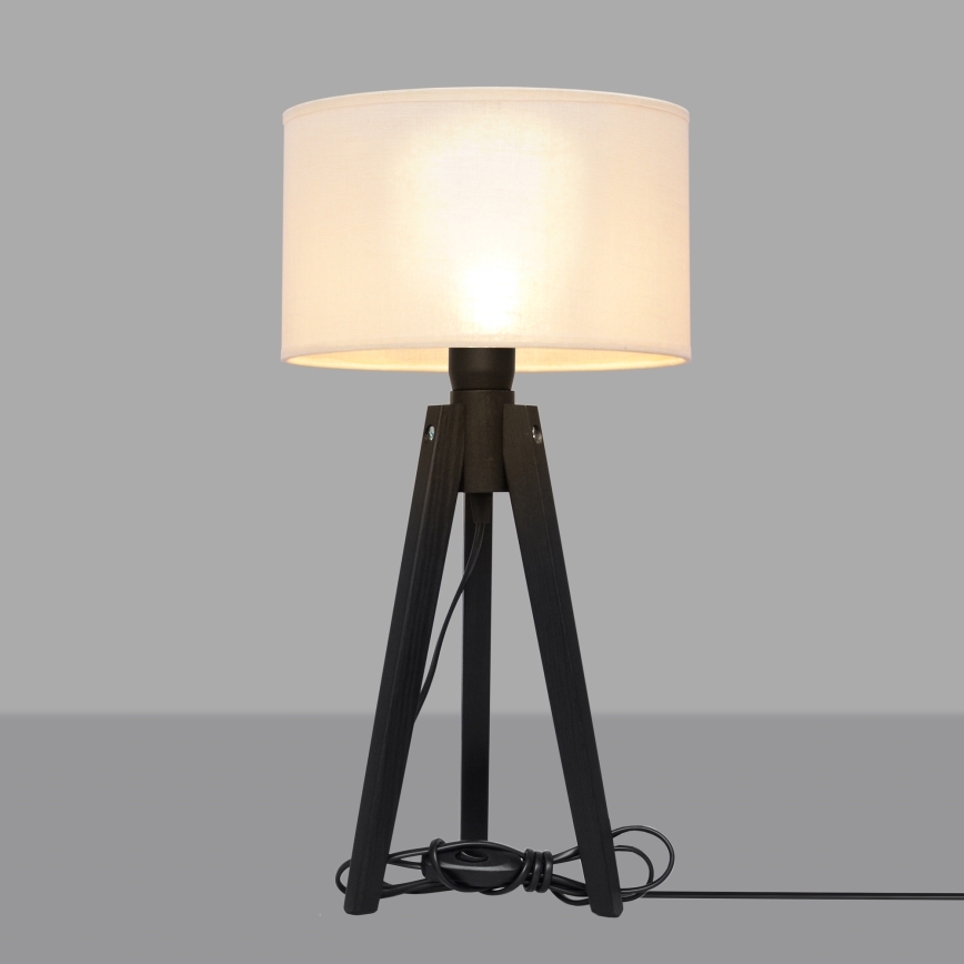 Candeeiro de mesa ALBA 1xE27/15W/230V creme/pinho