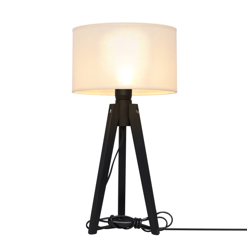 Candeeiro de mesa ALBA 1xE27/15W/230V creme/pinho