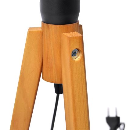 Candeeiro de mesa ALBA 1xE27/15W/230V preto/carvalho