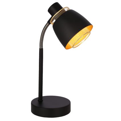 Candeeiro de mesa ALEKSANDRIA 1xE14/40W/230V preto/dourada