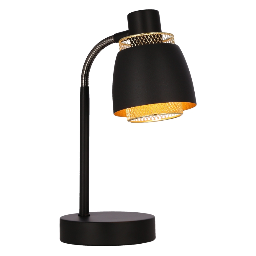 Candeeiro de mesa ALEKSANDRIA 1xE14/40W/230V preto/dourada