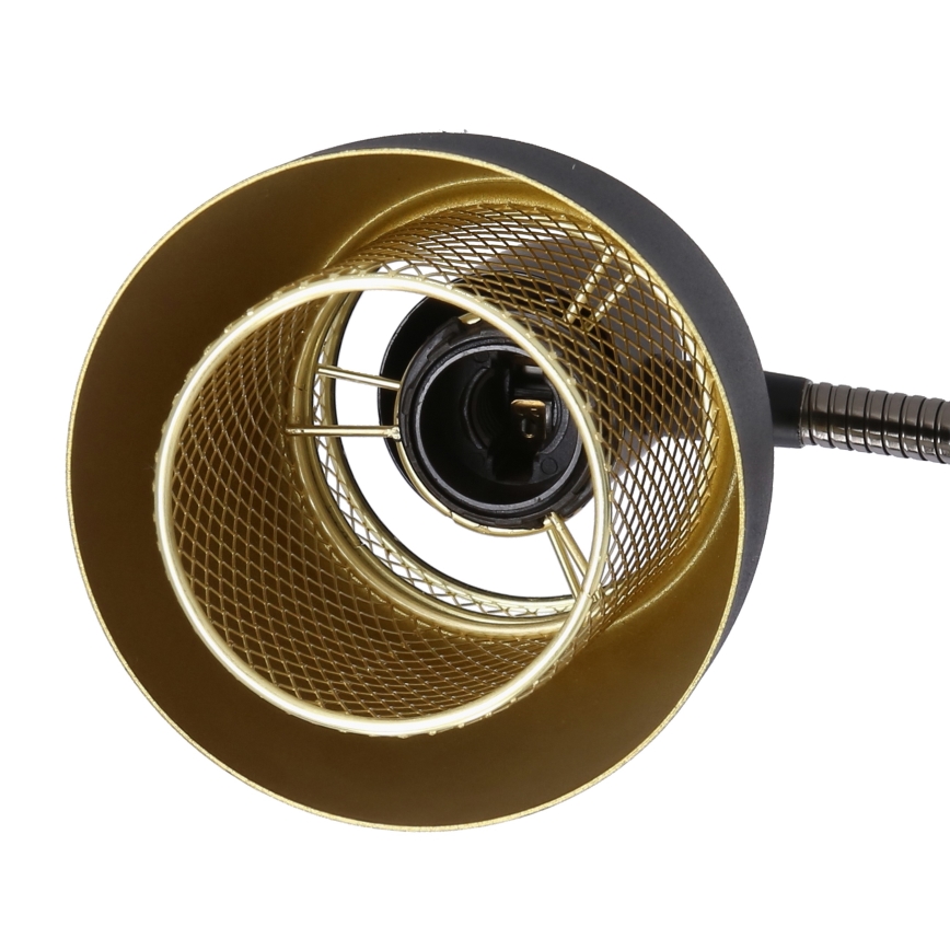 Candeeiro de mesa ALEKSANDRIA 1xE14/40W/230V preto/dourada