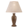 Candeeiro de mesa AMFORA 1xE27/60W/230V castanho escuro/faia