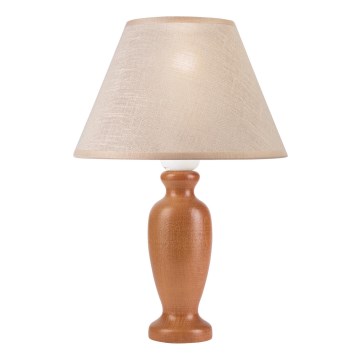Candeeiro de mesa AMFORA 1xE27/60W/230V castanho/faia