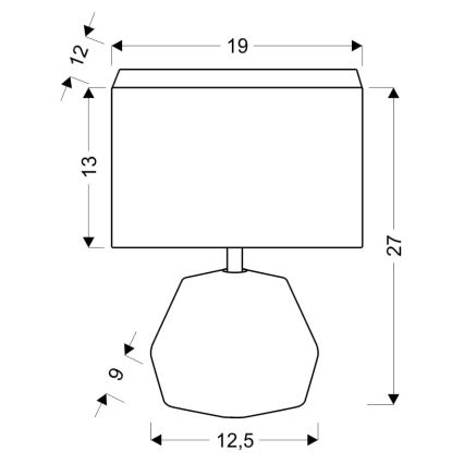 Candeeiro de mesa ANIMI 1xE14/40W/230V cinzento