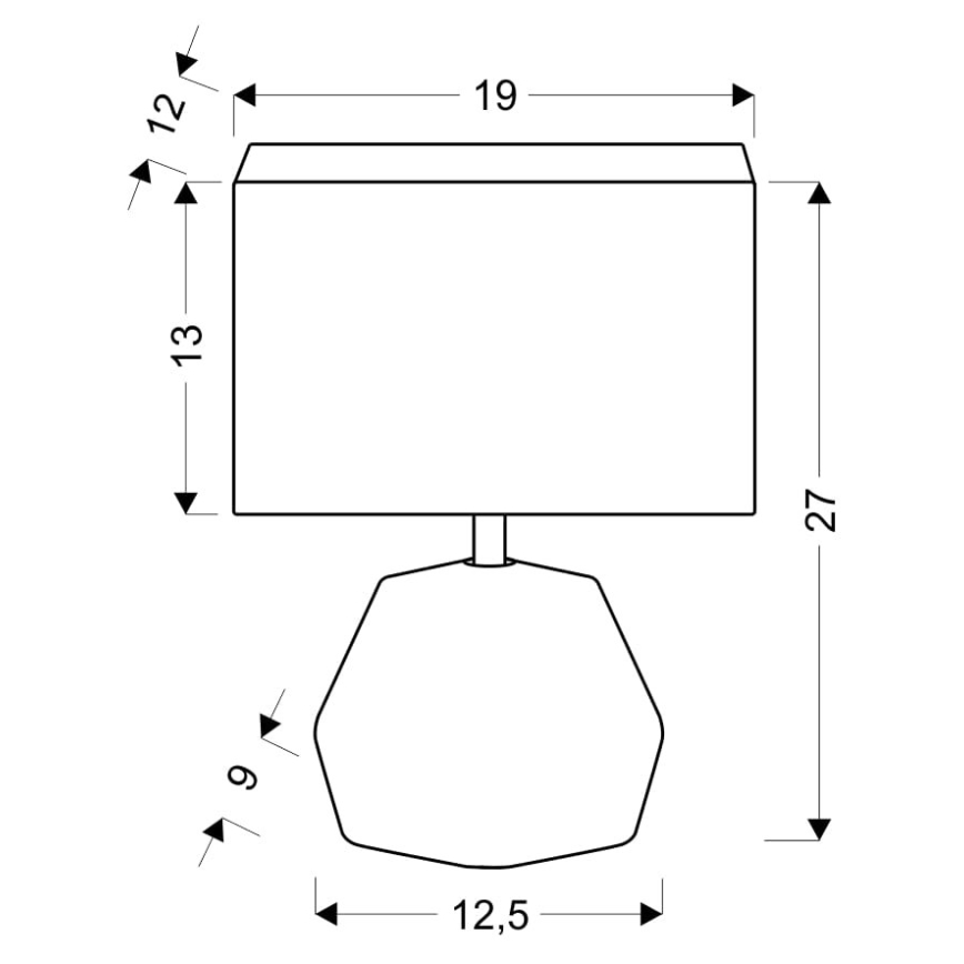 Candeeiro de mesa ANIMI 1xE14/40W/230V cinzento