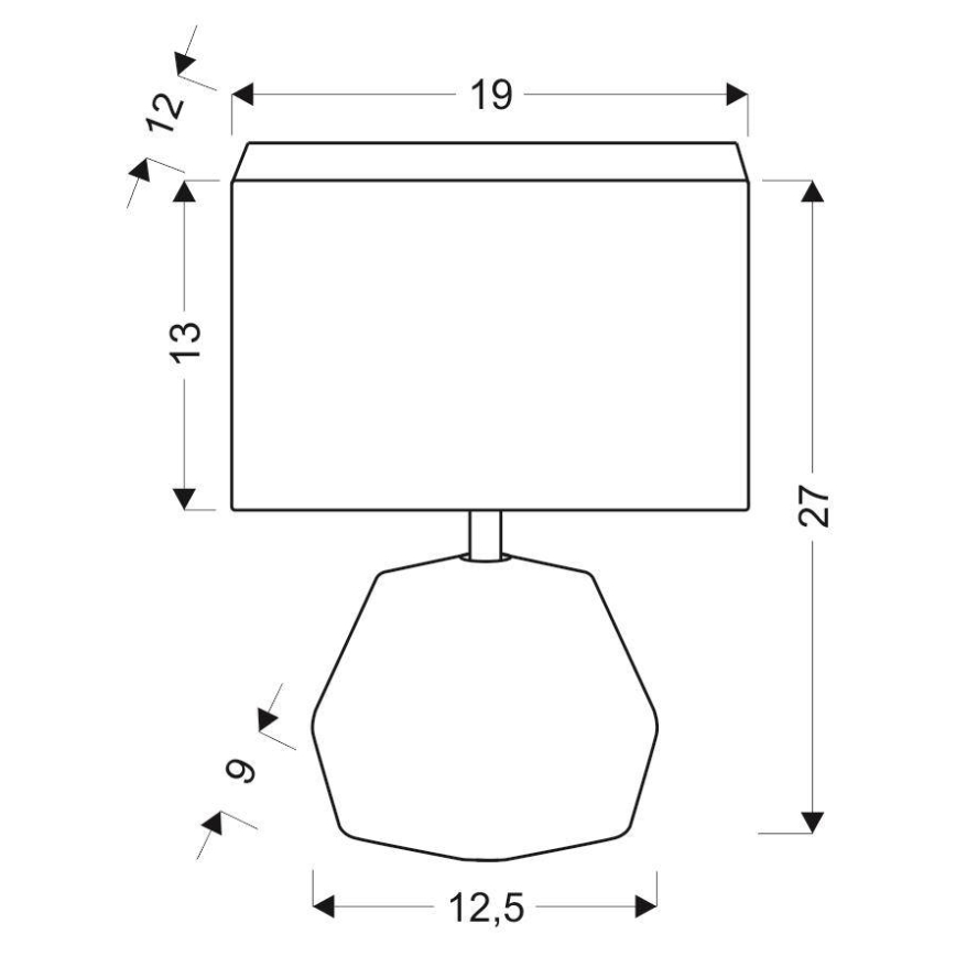Candeeiro de mesa ANIMI 1xE14/40W/230V cinzento