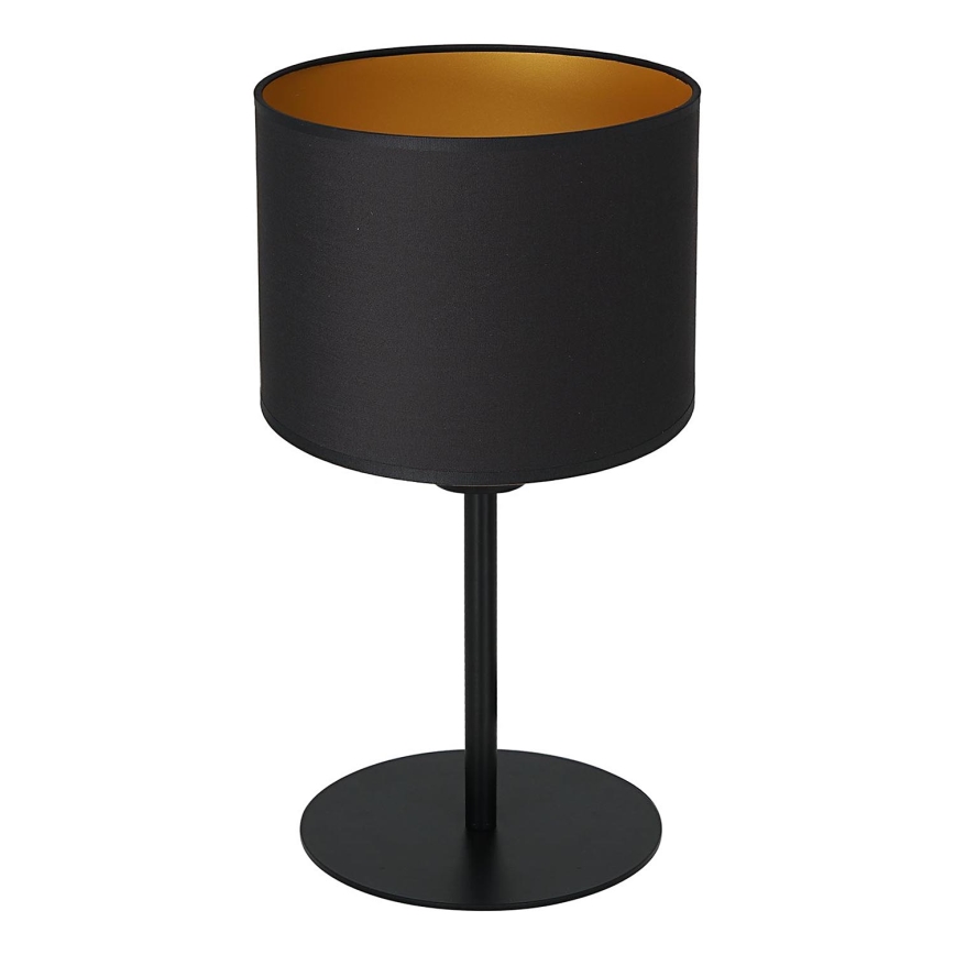 Candeeiro de mesa ARDEN 1xE27/60W/230V d. 18 cm preto/dourada