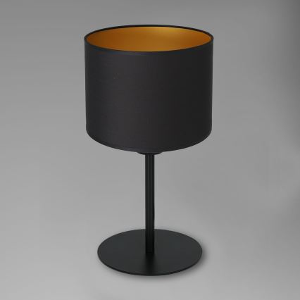 Candeeiro de mesa ARDEN 1xE27/60W/230V d. 18 cm preto/dourada
