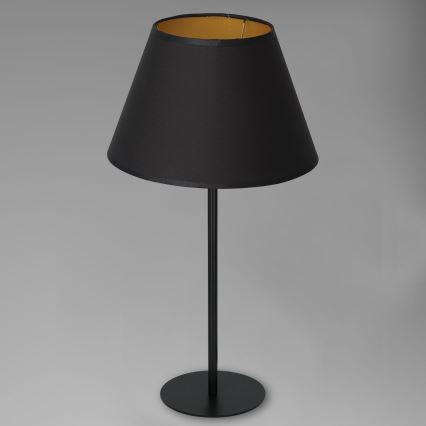 Candeeiro de mesa ARDEN 1xE27/60W/230V d. 30 cm preto/dourada