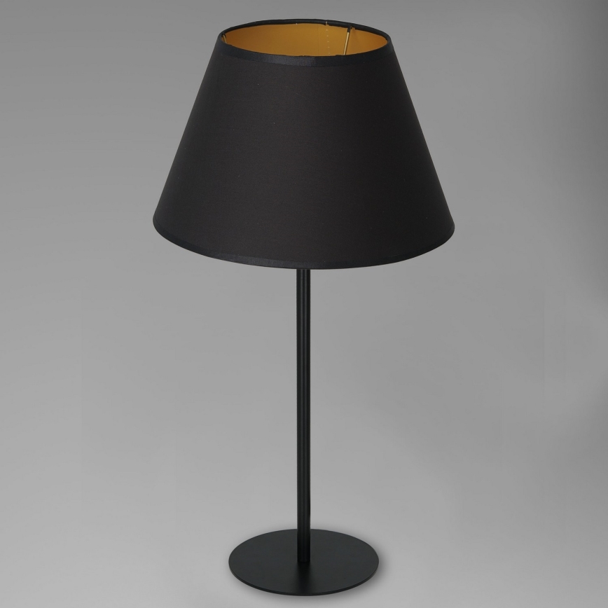 Candeeiro de mesa ARDEN 1xE27/60W/230V d. 30 cm preto/dourada