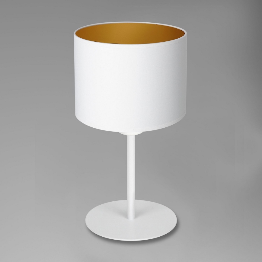 Candeeiro de mesa ARDEN 1xE27/60W/230V diâmetro 18 cm branco/dourado