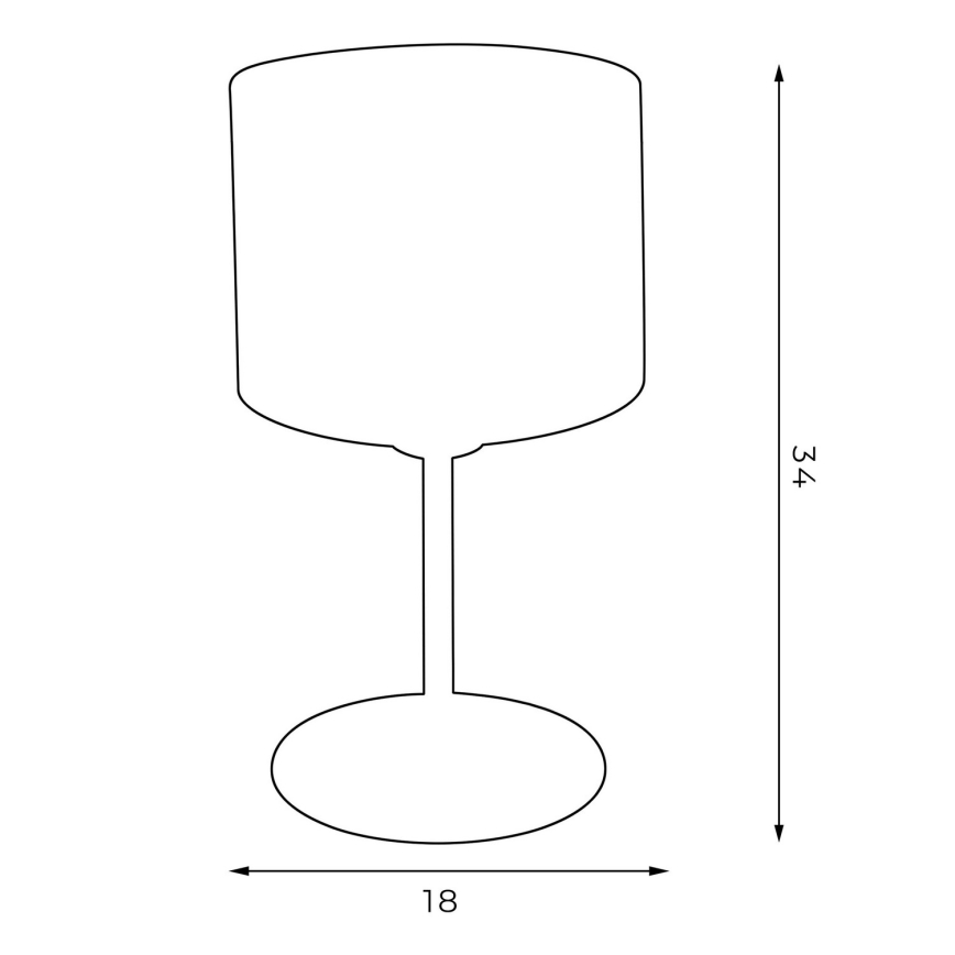 Candeeiro de mesa ARDEN 1xE27/60W/230V diâmetro 18 cm branco/dourado