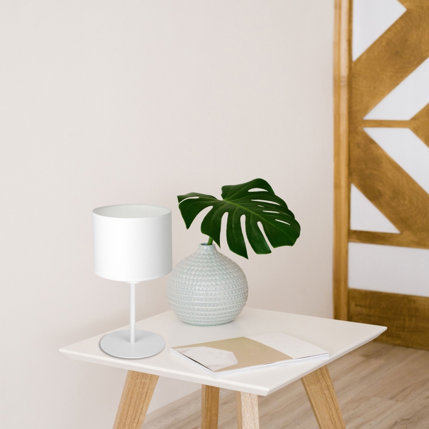Candeeiro de mesa ARDEN 1xE27/60W/230V diâmetro 18 cm branco