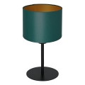 Candeeiro de mesa ARDEN 1xE27/60W/230V diâmetro 18 cm verde/dourado