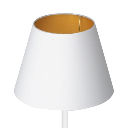 Candeeiro de mesa ARDEN 1xE27/60W/230V diâmetro 20 cm branco/dourado