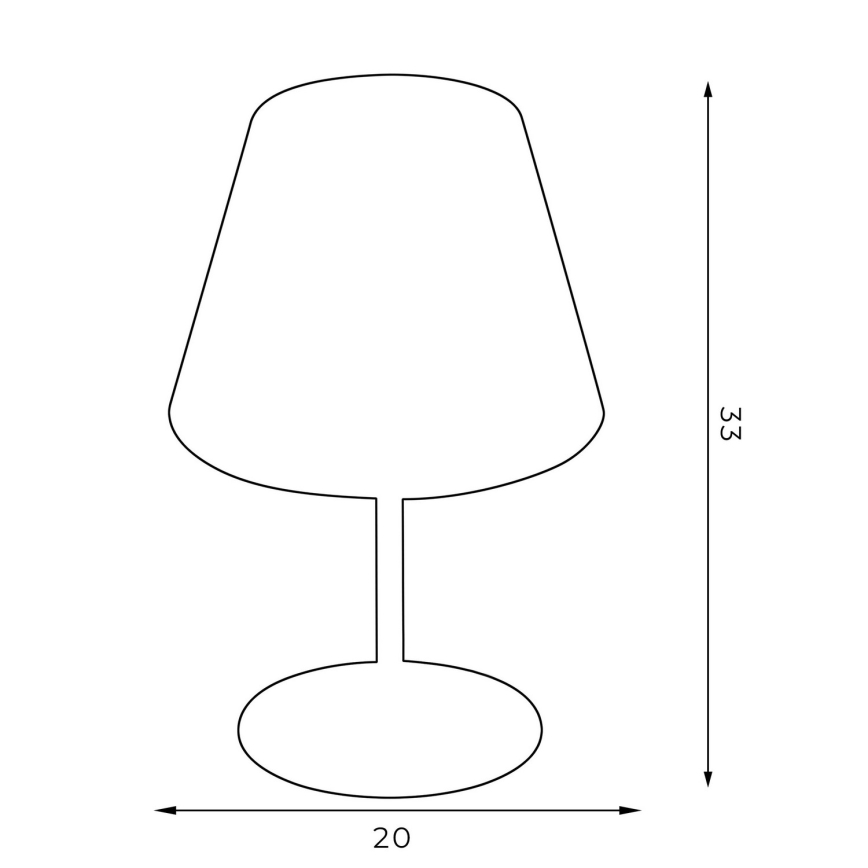 Candeeiro de mesa ARDEN 1xE27/60W/230V diâmetro 20 cm branco/dourado