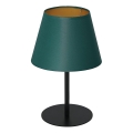 Candeeiro de mesa ARDEN 1xE27/60W/230V diâmetro 20 cm verde/dourado