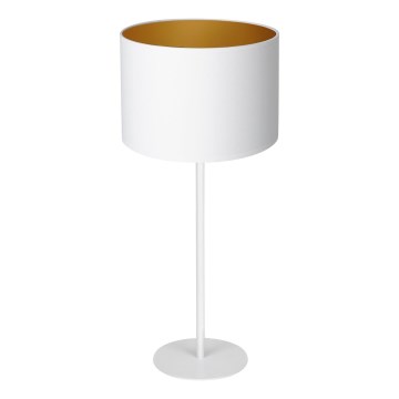 Candeeiro de mesa ARDEN 1xE27/60W/230V diâmetro 25 cm branco/dourado