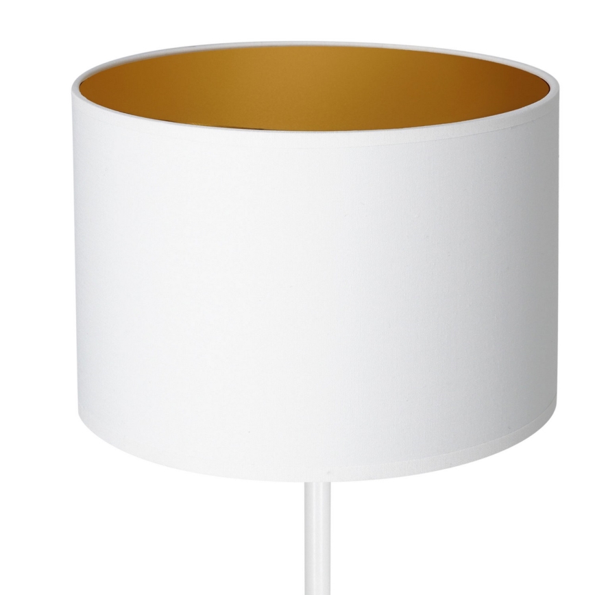Candeeiro de mesa ARDEN 1xE27/60W/230V diâmetro 25 cm branco/dourado