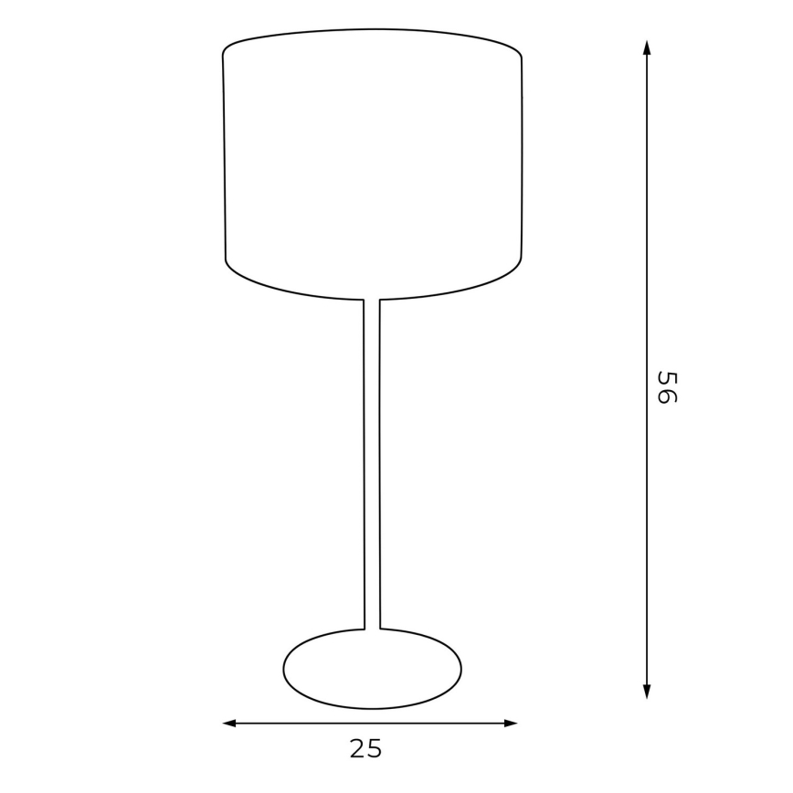Candeeiro de mesa ARDEN 1xE27/60W/230V diâmetro 25 cm branco/dourado