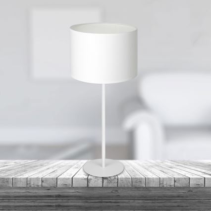 Candeeiro de mesa ARDEN 1xE27/60W/230V diâmetro 25 cm branco
