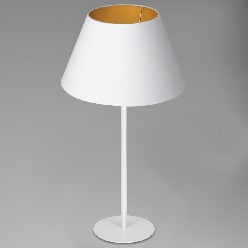 Candeeiro de mesa ARDEN 1xE27/60W/230V diâmetro 30 cm branco/dourado