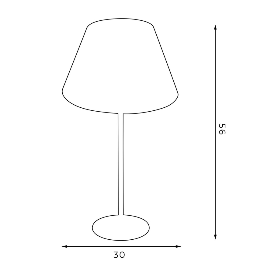 Candeeiro de mesa ARDEN 1xE27/60W/230V diâmetro 30 cm preto/branco