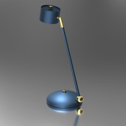 Candeeiro de mesa ARENA 1xGX53/11W/230V azul/dourado