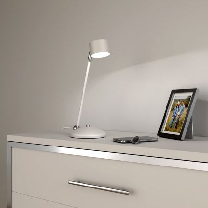 Candeeiro de mesa ARENA 1xGX53/11W/230V branco/cromado brilhante