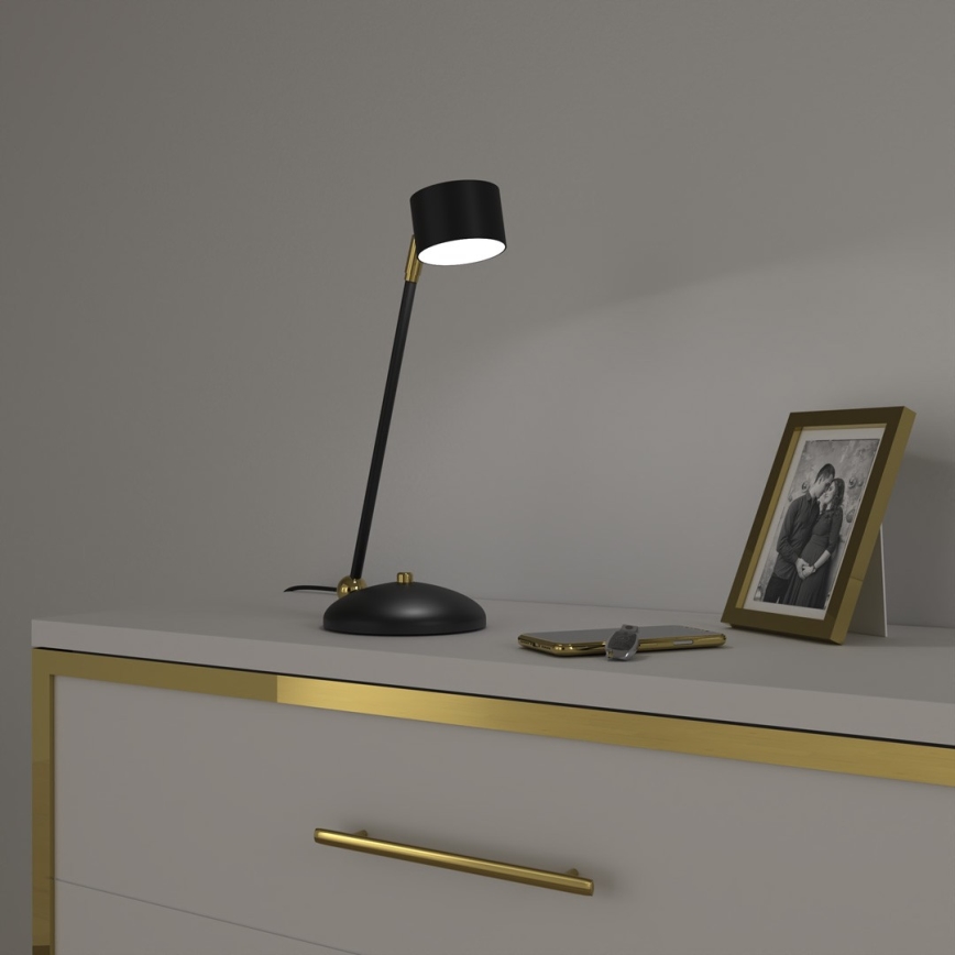 Candeeiro de mesa ARENA 1xGX53/11W/230V preto/dourado