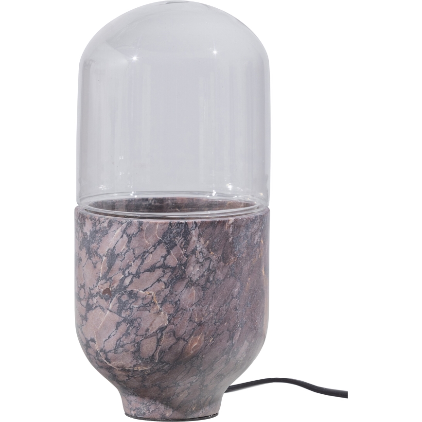 Candeeiro de mesa ASEL 1xE27/25W/230V mármore cinzento/castanho