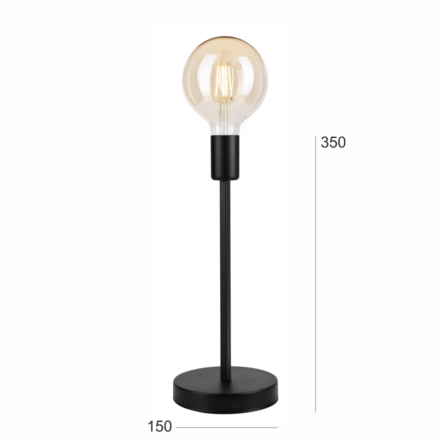 Candeeiro de mesa ASTRID 1xE27/60W/230V mate preto