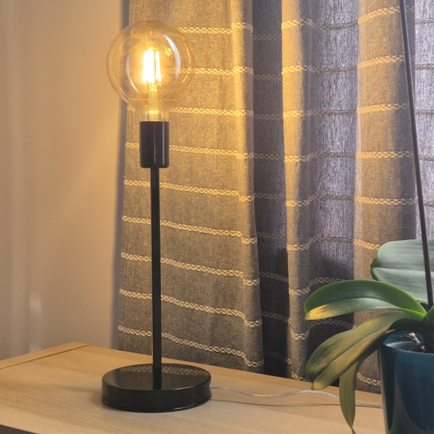 Candeeiro de mesa ASTRID 1xE27/60W/230V preto brilhante