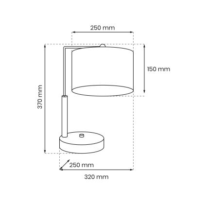 Candeeiro de mesa ATLANTA 1xE27/60W/230V