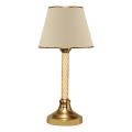 Candeeiro de mesa AYD 1xE27/40W/230V bege/dourado