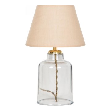 Candeeiro de mesa AYD 1xE27/40W/230V bege/transparente