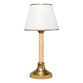 Candeeiro de mesa AYD 1xE27/40W/230V branco/dourado