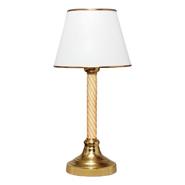 Candeeiro de mesa AYD 1xE27/40W/230V branco/dourado