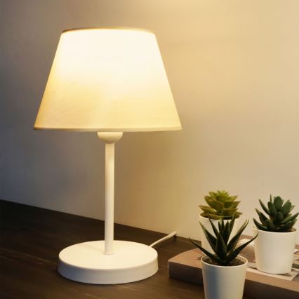 Candeeiro de mesa AYD 1xE27/40W/230V branco