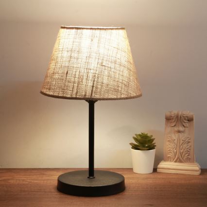 Candeeiro de mesa AYD 1xE27/40W/230V castanho/preto