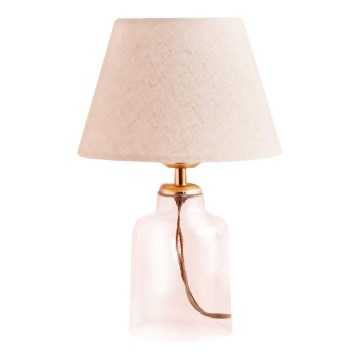 Candeeiro de mesa AYD 1xE27/40W/230V creme/transparente