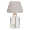 Candeeiro de mesa AYD 1xE27/40W/230V creme/transparente