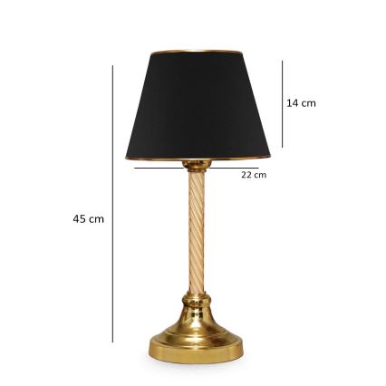 Candeeiro de mesa AYD 1xE27/40W/230V preto/dourado