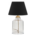 Candeeiro de mesa AYD 1xE27/40W/230V preto/transparente