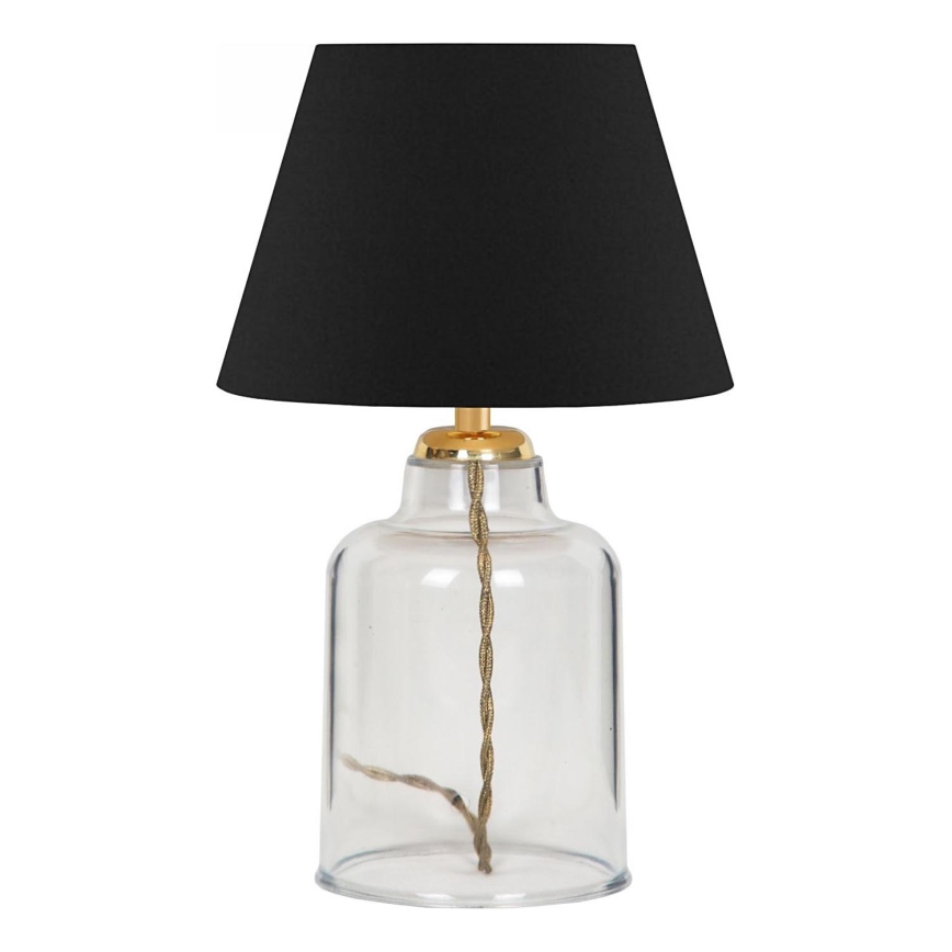 Candeeiro de mesa AYD 1xE27/40W/230V preto/transparente