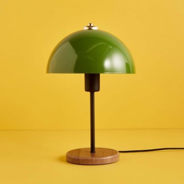 Candeeiro de mesa AYD 1xE27/40W/230V verde/castanho