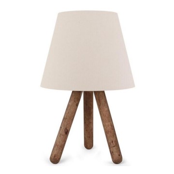 Candeeiro de mesa AYD 1xE27/60W/230V bege/castanho