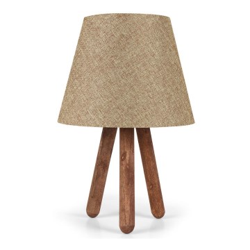 Candeeiro de mesa AYD 1xE27/60W/230V bege/castanho